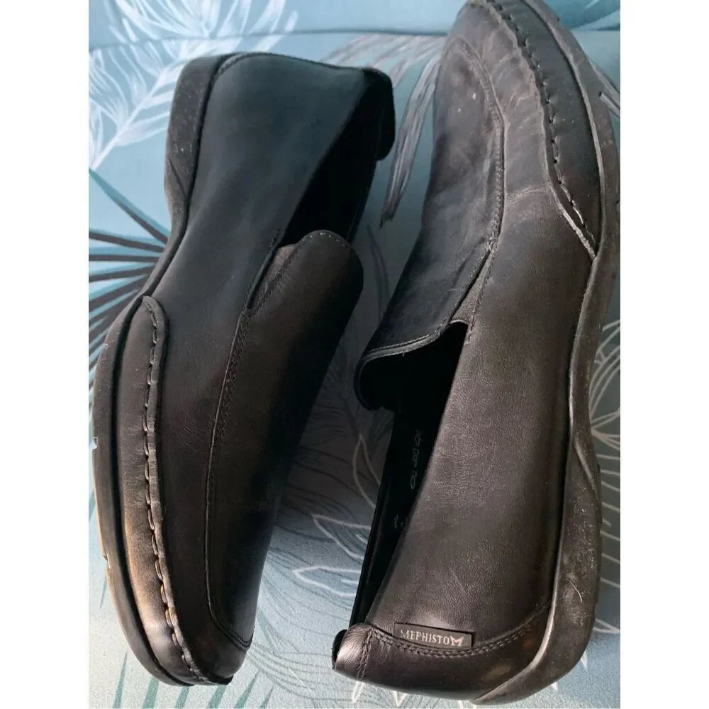 MEPHISTO Cool Air black leather loafers SHOES men’s 12